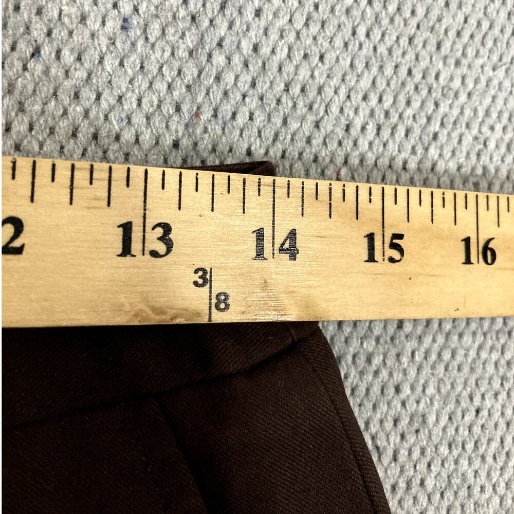 Vtg Oscar De La Renta Career Dress Slacks Womens 28X32‎ Brown Flare Work Office - Picture 9 of 13